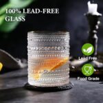 Vintage Hobnail Drinking Glasses Set of 8, 12 oz Highball Glasses & 10 oz Cocktail Glasses Set, Kitchen Water Glasses Cup, Bar Tumbler Glassware Set for Beer, Juice, Cocktail, Whiskey, Milk