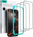 ESR 3 Pack for iPhone 16 Pro Screen Protector, [9H Hardness] [Military Grade Shatterproof] Tempered Glass Film with Easy Installation Tool, HD Clear, Scratch Resistant
