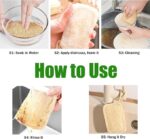 Large Natural Dish Scrubber, Loofah Dishwashing Sponge (6 Pcs), No Scratch for Dish, Large Size 5.2″L*3.2″W, Loofah Plant Kitchen Eco-Scrubber, Zero Waste and Eco Friendly Sponges, Unbleached.