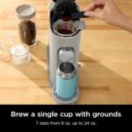 Ninja Pod & Grounds Specialty XL Single-Serve Coffee Maker, K-Cup Pod Compatible, Brews Grounds, Compact Design, Built-In Milk Frother, 68-oz. Reservoir, 6-oz. Cup to 24-oz. Mug Sizes, Stone, PB055AST