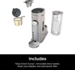 Ninja Pod & Grounds Specialty XL Single-Serve Coffee Maker, K-Cup Pod Compatible, Brews Grounds, Compact Design, Built-In Milk Frother, 68-oz. Reservoir, 6-oz. Cup to 24-oz. Mug Sizes, Stone, PB055AST