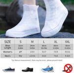 Shoe Covers Waterproof Rain Shoes Covers Reusable Foldable Rain Boots Slip Resistant Rubber Sole Overshoes Protectors for Cleaning Camping Travel Rain Galoshes with Buttons