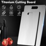 Titanium Cutting Board-3 pack Titanium Cutting Boards for Kitchen/Double Sided Titanium Cutting Mat Stainless Steel Food Grade Cutting Boards,Stainless Non Stick Chopping Board