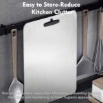 Titanium Cutting Board-3 pack Titanium Cutting Boards for Kitchen/Double Sided Titanium Cutting Mat Stainless Steel Food Grade Cutting Boards,Stainless Non Stick Chopping Board