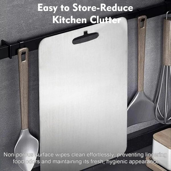 Titanium Cutting Board-3 pack Titanium Cutting Boards for Kitchen/Double Sided Titanium Cutting Mat Stainless Steel Food Grade Cutting Boards,Stainless Non Stick Chopping Board