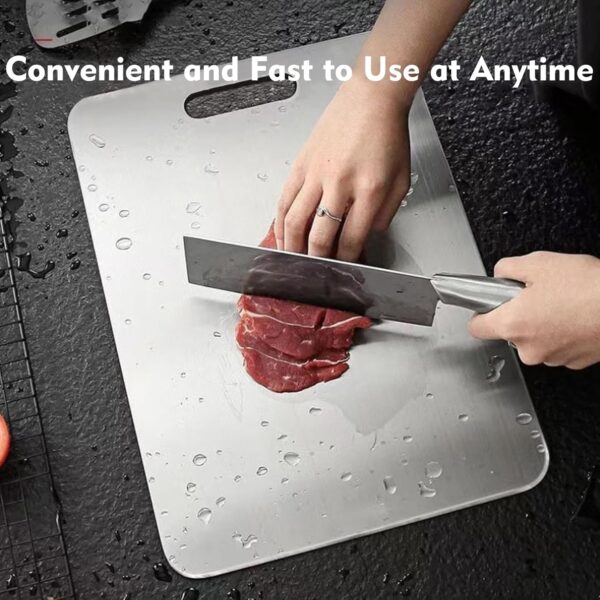 Titanium Cutting Board-3 pack Titanium Cutting Boards for Kitchen/Double Sided Titanium Cutting Mat Stainless Steel Food Grade Cutting Boards,Stainless Non Stick Chopping Board