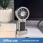 Mros Solar-Powered Handheld Desktop Fan, Portable, Outdoor USB Rechargeable for Summer.