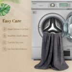 Orighty Bath Towel Set Pack of 4(27’’ x 54’’) - Soft Feel Bath Towel Sets, Highly Absorbent Microfibre Towels for Body, Quick Drying, Microfibre Bath Towels for Sport, Yoga, SPA, Fitness - Grey