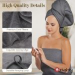 Orighty Bath Towel Set Pack of 4(27’’ x 54’’) - Soft Feel Bath Towel Sets, Highly Absorbent Microfibre Towels for Body, Quick Drying, Microfibre Bath Towels for Sport, Yoga, SPA, Fitness - Grey