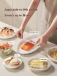 Dongxi Disposable Food-Grade Plastic Wrap Covers – Multi-Functional Bowl and Plate Lids for Leftovers, Perfect for Household Fridge Storage.(Pack of 2)