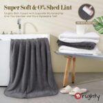 Orighty Bath Towel Set Pack of 4(27’’ x 54’’) - Soft Feel Bath Towel Sets, Highly Absorbent Microfibre Towels for Body, Quick Drying, Microfibre Bath Towels for Sport, Yoga, SPA, Fitness - Grey