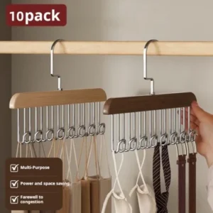 10-Pack Premium Wooden Hangers